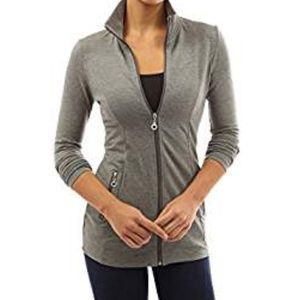 Women's Gray Zip-Up Jacket